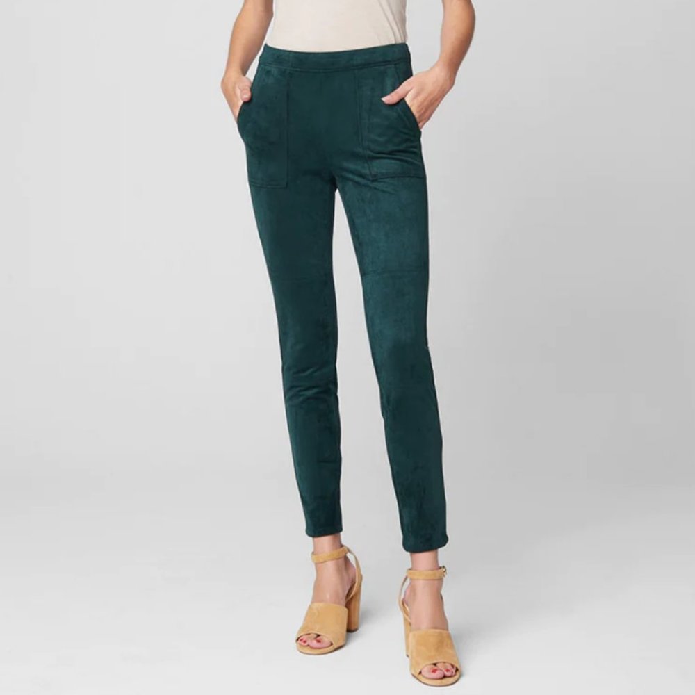 NWT Blank NYC The Seven Seas Faux Suede Ankle Crop Pants Size 25 - Picture 1 of 8